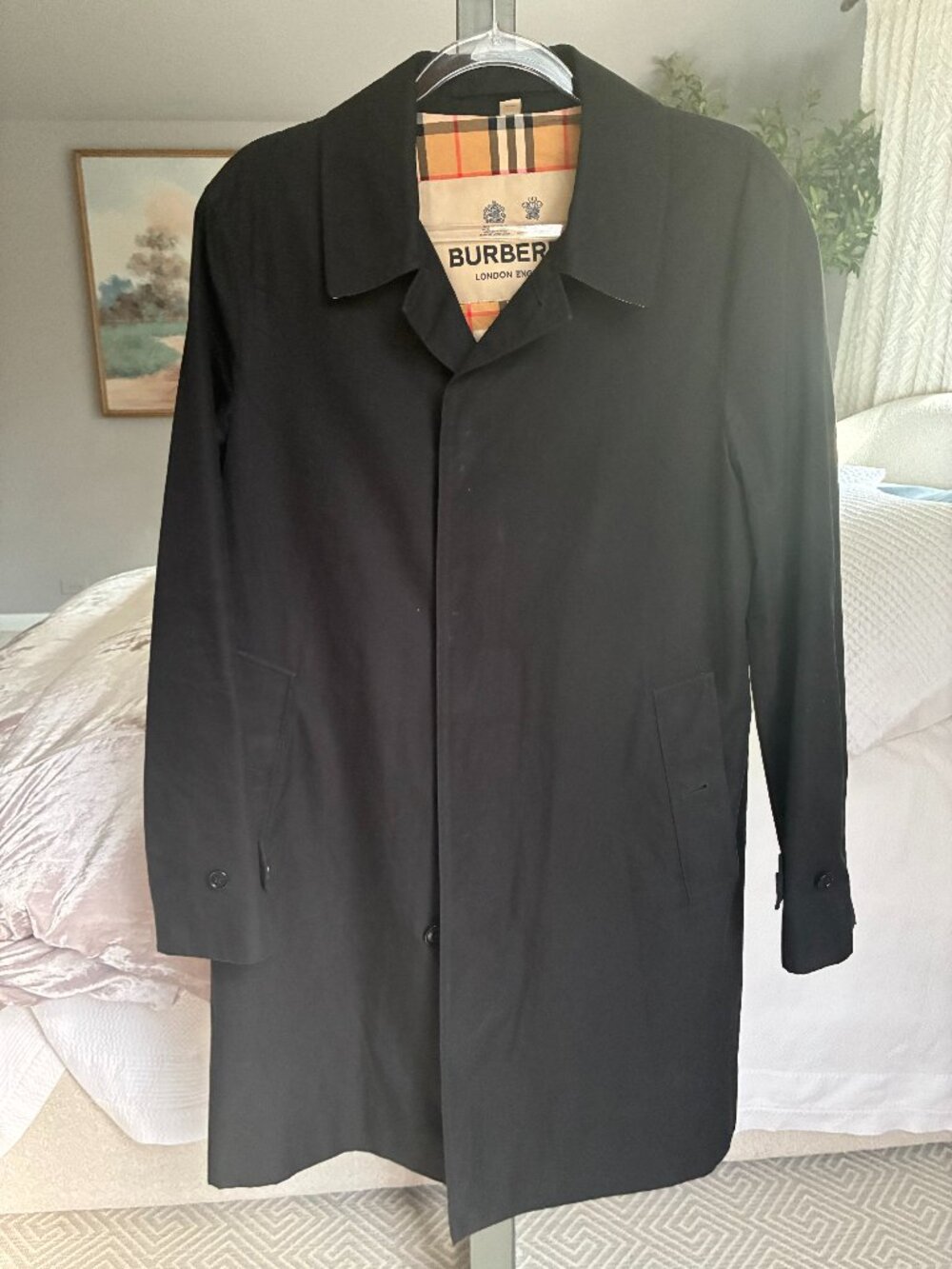 Burberry Pimlico Trench Coat - Men's Black Sz 48/M